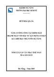 Tóm tắt luận văn Thạc sĩ: Tăng cường công tác kiểm soát thanh toán vốn đầu tư xây dựng cơ bản qua kho bạc Nhà nước Đà Nẵng