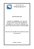 Tóm tắt luận văn Thạc sĩ Tài chính ngân hàng: Nghiên cứu ảnh hưởng của công bố chi trả cổ tức bằng tiền mặt đến giá cổ phiếu của các công ty niêm yết tại Sở Giao dịch chứng khoán TP Hồ Chí Minh