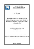 Tóm tắt luận văn Thạc sĩ: Hoàn thiện công tác đào tạo nguồn nhân lực tại chi nhánh Ban Mê - Ngân hàng TMCP Đầu tư & Phát triển Việt Nam