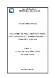 Tóm tắt luận văn Thạc sĩ Kế toán: Hoàn thiện kỹ thuật chọn mẫu trong kiểm toán báo cáo tài chính tại Công ty TNHH Kiểm toán AFA