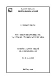 Tóm tắt luận văn Thạc sĩ: Phát triển thương hiệu DRC tại Công ty cổ phần Cao su Đà Nẵng