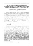 Kết quả nghiên cứu khả năng sinh trưởng, phát triển và năng suất của một số giống dưa chuột trong vụ Xuân ở huyện Ngọc Lặc, tỉnh Thanh Hóa