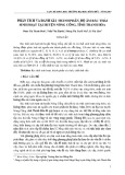 Phân tích và đánh giá thành phần, độ ẩm rác thải sinh hoạt tại huyện Nông Cống, tỉnh Thanh Hóa