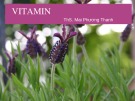 Bài giảng Vitamin - ThS. Mai Phương Thanh