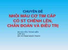 Bài giảng chuyên đề Nhồi máu cơ tim cấp có ST chênh lên, chẩn đoán và điều trị - BS. Nguyễn Trọng Mến