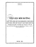 Tài liệu bồi dưỡng chủ tịch, phó chủ tịch hội đồng nhân dân, chủ tịch, phó chủ tịch ủy ban nhân dân xã (Tài liệu áp  dụng đối với xã Miền núi, trung du và Dân tộc) – Chuyên đề 1