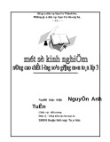 Sáng kiến kinh nghiệm: Một số kinh nghiệm nâng cao chất lượng soạn giảng môn Toán lớp 3