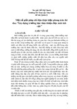 Sáng kiến kinh nghiệm: Một số giải pháp chỉ đạo thực hiện phong trào thi đua Xây dựng trường học thân thiện - Học sinh tích cực