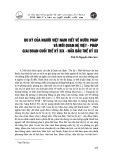 Du ký của người Việt Nam viết về nước Pháp và mối quan hệ Việt - Pháp giai đoạn cuối thế kỷ XIX - nửa đầu thế kỷ XX