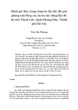 Đánh giá thực trạng công tác thu hồi đất giải phóng mặt bằng của dự án xây dựng khu đô thị mới Thịnh Liệt, Quận Hoàng Mai, Thành phố Hà Nội