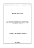 Summary of the Doctoral thesis in Law: Regulations on the trading in bad debts resulting from credit institutions lending activities in Vietnam