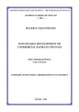 Summary of Doctoral dissertation in Economics: Sustainable development of commercial banks in Vietnam