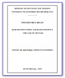 Sumary of Doctoral thesis in Economics: Bank restructuring and bank efficiency - The case of Vietnam