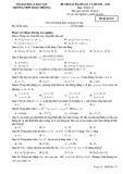 Đề thi sát hạch lần 1 năm 2019 – 2020 môn Toán 11 (Mã đề thi 132) - Trường THPT Đoàn Thượng