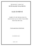 Luận án Tiến sĩ: Nghiên cứu mức độ hài lòng của khách hàng tại các Công ty Bảo hiểm Nhân thọ Việt Nam