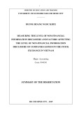 Summary of the dissertation: Measuring the level of non-financial information disclosure and factors affecting the level of non-financial information disclosure of companies listed on the stock exchange in Vietnam