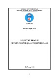 Luận văn Thạc sỹ ngành Quản trị kinh doanh: Giải pháp quản lý nhà nước về hải quan đối với doanh nghiệp chế xuất trong khu công nghiệp Nomura tại Chi cục Hải quan Khu chế xuất và khu công nghiệp Hải Phòng