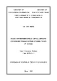 Summary of Doctoral thesis in Economics: Solution for business development of mobile phone retail store chain in Hanoi