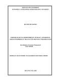 Abstract of Economic management Doctoral thesis: Scorporate social responsibility of small and medium - Sized enterprises in Thai Nguyen province for employees