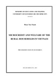 PhD dissertation in Economics: Microcredit and welfare of the rural households in Vietnam