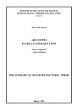 The summary of Linguistic Doctoral thesis: Arguments in ede’s customary laws