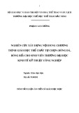 Tóm tắt luận án Tiến sĩ Giáo dục học: Nghiên cứu xây dựng nội dung chương trình giáo dục thể chất tự chọn (bóng đá, bóng rổ) cho sinh viên trường Đại học Kinh tế Kỹ thuật Công nghiệp