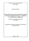 Summary of Doctoral dissertation of Science and Education: Developing the team of core managers of the junior high school according to competence approach