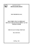 Tóm tắt luận văn Thạc sĩ: Hoàn thiện công tác kiểm soát chi ngân sách tại ở giao thông vận tải tỉnh Quảng Bình