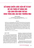 Sử dụng chiến lược bản đồ tư duy để cải thiện kỹ năng nói của sinh viên năm thứ hai khoa tiếng Anh, Đại học Thương mại