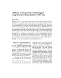 Lý thuyết hệ thống xã hội và một vài gợi ý trong đổi mới hệ thống chính trị ở Việt Nam