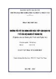 Luận văn Thạc sĩ Xã hội học: Những yếu tố tác động đến việc tiếp cận dịch vụ y tế của hộ nghèo ở thành thị (Nghiên cứu tại thành phố Vinh tỉnh Nghệ An)