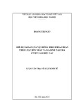 Luận văn thạc sĩ Luật kinh tế: Chế độ tài sản của vợ chồng theo thỏa thuận theo Luật Hôn nhân và Gia đình năm 2014 ở Việt Nam hiện nay
