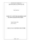 Tóm tắt Luận án tiến sĩ Kỹ thuật: Nghiên cứu và tối ưu hóa thành phần thuốc hàn thiêu kết hệ bazơ trung bình