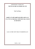 Luận án tiến sĩ Kỹ thuật: Nghiên cứu điều khiển hệ thống động lực của ô tô tải nhằm hạn chế trượt quay bánh xe chủ động