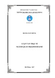 Luận văn Thạc sỹ Quản trị kinh doanh: Quản trị nhân sự tại Công ty cổ phần du lịch Đồ Sơn trong cơ chế thị trường