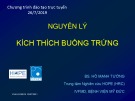 Bài giảng Nguyên lý kích thích buồng trứng - BS. Hồ Mạnh Tường