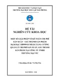 Khóa luận tốt nghiệp Kế toán - Kiểm toán: Một số giải pháp về kế toán chi phí sản xuất – giá thành sản phẩm Đậm đặc SH9999-R nhằm tăng cường quản lý chi phí sản xuất, giá thành sản phẩm tại công ty TNHH Thương mại VIC