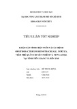 Tiêu luận tốt nghiệp: Khảo sát tình chăn nuôi và các bệnh Ornithobacterium Rhinotracheale, Coryza, viêm phế quản truyền nhiễm và Newcastle tại tỉnh Tiền Giang và Bến Tre