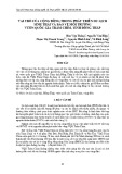 Vai trò của cộng đồng trong phát triển du lịch sinh thái và bảo vệ môi trường vườn quốc gia Tràm Chim, tỉnh Đồng Tháp