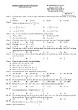 Đề thi KSCL lần 2 môn Toán 11 năm 2018-2019 có đáp án - Trường THPT Nguyễn Đăng Đạo