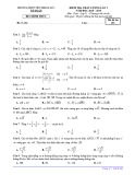Đề thi KSCL lần 2 môn Toán 11 năm 2018-2019 có đáp án - Trường THPT Yên Phong số 1