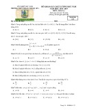 Đề thi KSCL đầu năm môn Toán 11 năm 2018-2019 có đáp án - Trường THPT Thuận Thành số 1