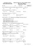 Đề kiểm tra chung lần 2 HK1 môn Toán 12 năm 2018-2019 - Trường THPT Hoàng Diệu