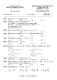 Đề kiểm tra 1 tiết chương 4 Giải tích 12 năm học 2018-2019 có đáp án - Trường THP Đoàn Thượng