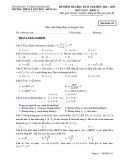 Đề thi học kì 2 môn Toán 12 năm 2018-2019 - Trường THPT Lê Quý Đôn