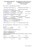 Đề thi KSCL lần 1 môn Toán 12 năm 2018-2019 có đáp án - Trường THPT Lưu Đình Chất