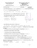 Đề thi KSCL lần 1 môn Toán 12 năm 2018-2019 có đáp án - Trường THPT Yên Mỹ