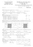 Đề thi KSCL lần 3 môn Toán 12 năm 2018-2019 có đáp án - Trường THPT Ninh Bình - Bạc Liêu
