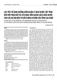 Các yếu tố ảnh hưởng đến quản lý nhà nước cấp tỉnh đối với phân bổ và sử dụng vốn ngân sách nhà nước cho các dự án đầu tư xây dựng cơ bản của tỉnh Lai Châu