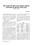 Nền kinh tế Việt Nam trong những năm khủng hoảng 1929-1935 (tiếp theo và hết)